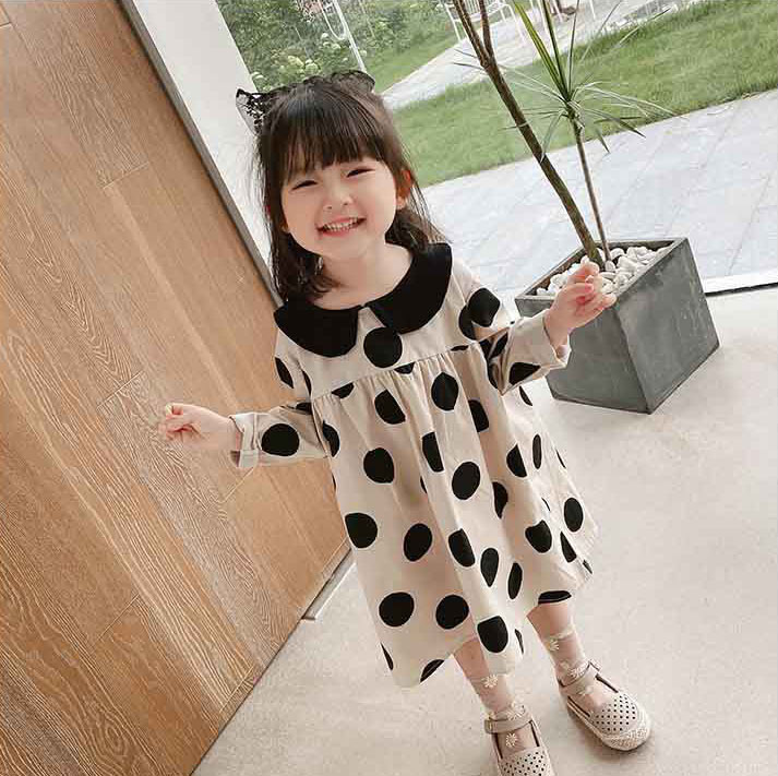 Insキッズ秋新作 韓国子供服 女の子 3 8歳 ドット柄水玉 ワンピース シャツドレス 秋ワンピ 7 15選択 アパレル Btd Engi 株式会社 問屋 仕入れ 卸 卸売の専門 仕入れならnetsea