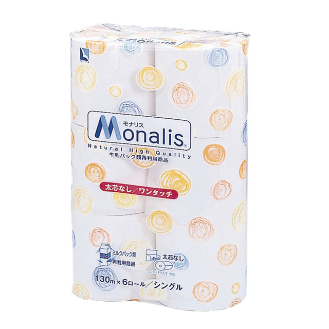 イトマン モナリス太芯なし 130m シングル 6ロール 10パック トイレットペーパー 雑貨 京都のちょっとセレブなお店 問屋 仕入れ 卸 卸売の専門 仕入れならnetsea