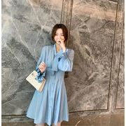 大好評につSALE延長 韓国ファッション 2020秋 新品 気質 長袖 ワンピース デザインセンス 小さい新鮮な