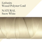ワックスコード LINHASITA社製 スノーホワイト/太さ0.75mm 長さ約210m/ ロウ引き紐 #NATURAL