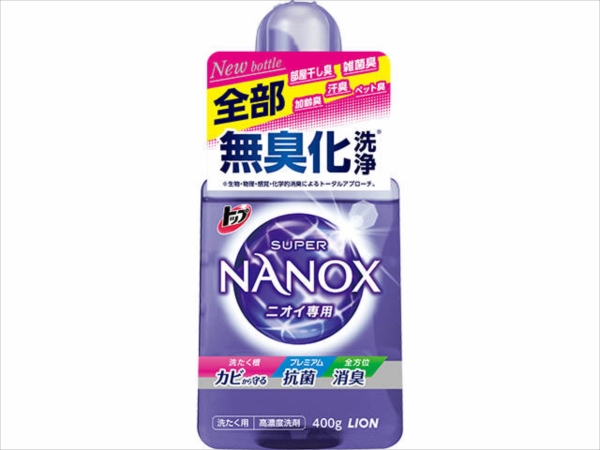 【販売終了】トップスーパーNANOX ニオイ専用 本体 400g 【 ライオン 】 【 衣料用洗剤