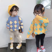 女の子 セーター ロングタイプ シャツ 上着 秋ファッション 新作 子供服 3-8歳 ニット