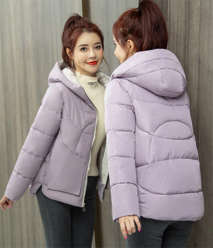 定番のベーシックデザイン 韓国ファッション 短いスタイル ダウンコート ゆったりする エレガント 減齢