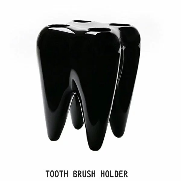 歯の形の歯ブラシスタンド！ ”Propaganda”TOOTHBRUSH HOLDER Black