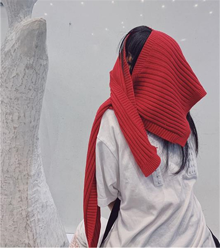 [緊急タイムセール!!]韓国ファッション ネックガード スカーフ  ニット  ストール フェイク2ピース