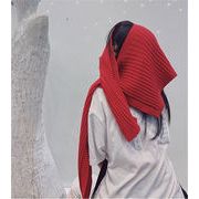 [緊急タイムセール!!]韓国ファッション ネックガード スカーフ  ニット  ストール フェイク2ピース