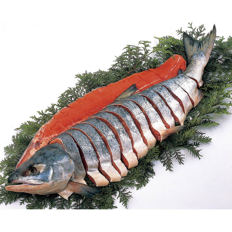 （2020 お歳暮 限定） 北海道雄武産 天然新巻鮭姿造り切り身 （メーカー直送・送料無料）