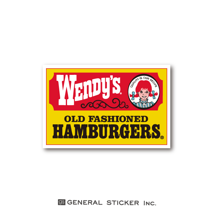 ウェンディーズ ステッカー Sサイズ ウェンディーちゃん ロゴ WENDY'S ライセンス商品 WEN007 2020新作
