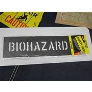 ステンシル　【BIOHAZARD】　セーフティサイン プラスチック製 HANSON stencils