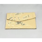 【ご紹介します！安心の日本製！正絹100％×日本の伝統美！】京友禅マスクケース 鳥獣戯画 梔子
