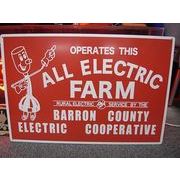ALL ELECTRIC FARM MDFボードサイン