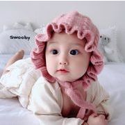 ベビーハット 女の赤ちゃん　ウール帽子 5ヶ月-2歳　子供 ニット帽