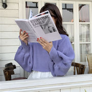 【 高品質の製品】気質の着る 韓国ファッション 2点セット ランタンスリーブ ブラウス セーター