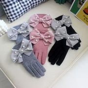 　手袋　パール　蝶結び　上品　レデイース　韓国風　ファッション