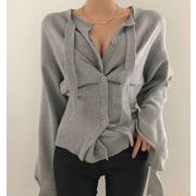 トップス ニット セーター ダメージ加工 韓国ファッション レディース