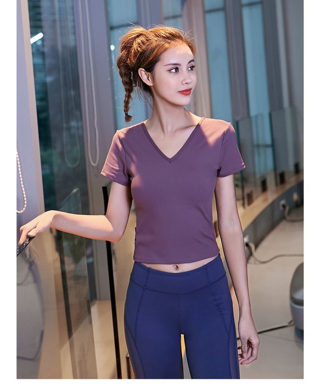 スポーツウェア ヨガウェア フィットネス トレーニングウェア トップス 速乾