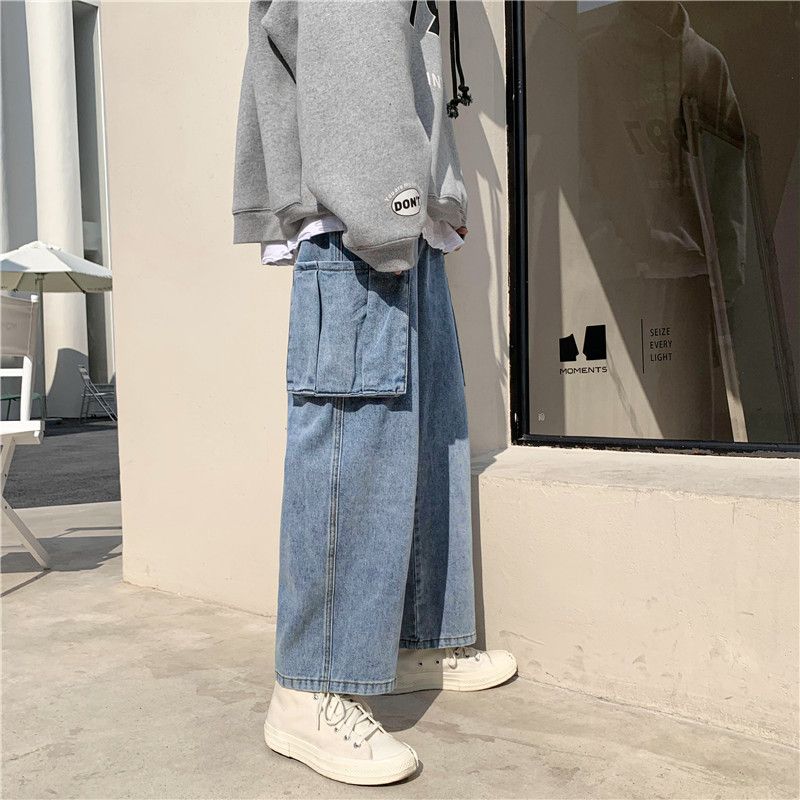 パンツ ボトムス ハイウェスト ストレート デニム ジーンズ ゆったり 9分丈 メンズ アパレル Starhub通販 株式会社 問屋 仕入れ 卸 卸売の専門 仕入れならnetsea