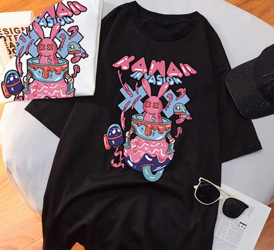 純綿21新モデルの夏の服の趣味の図案のプリント丸首のゆったりとした半袖tシャツ女性 アパレル 株式会社 シャミル 問屋 仕入れ 卸 卸売の 専門 仕入れならnetsea