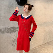 新しいデザイン 韓国ファッション 看護服  ニット ギャザリング 看護 sweet系 セーター クリスマス