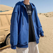 紳士 パーカー シャツ フード付き 無地 アウター 上着 トップス メンズ 学生 韓国ファッション