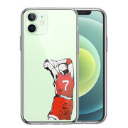 iPhone12mini 側面ソフト 背面ハード ハイブリッド クリア ケース バスケットボール ダンク４