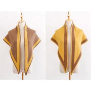 両面 三角形 ストール 韓国版 シンプル スカーフ 女性 秋 冬 カジュアル 百掛け カラーマッチング