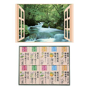 昭プラ お風呂のポスター 四季彩 奥入瀬の渓流 + 薬用入浴剤ギフトセット B513304