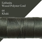 ワックスコード LINHASITA社製 カーキ/太さ1.0mm 長さ約160m/ ロウ引き紐 #64