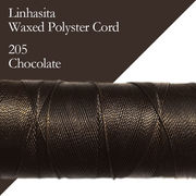 ワックスコード LINHASITA社製 チョコレート/太さ0.75mm 長さ約210m/ ロウ引き紐 #205