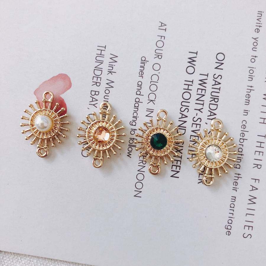 つなぎパーツ 2つ穴付 メタルパーツ 金属 アクセサリーパーツ DIYパーツ ハンドメイド ラインストーン