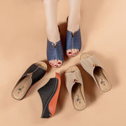 夏 ビックサイズ ウェッジヒール スリッパ 厚底 サンダル シューズ 婦人靴 レディース 韓国ファッション