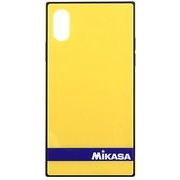 MIKASA iPhoneXS/X対応スクエアガラスケース イエロー MKS-01YE