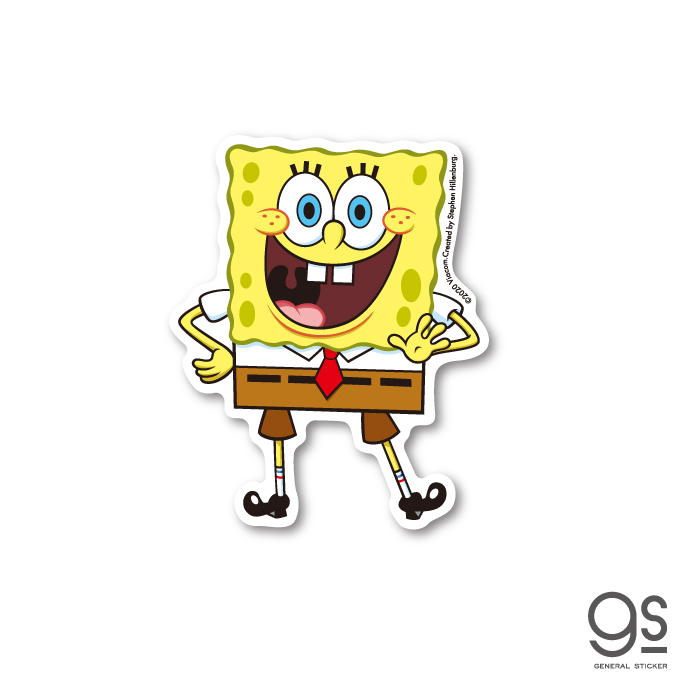 スポンジ・ボブ Hi キャラクターステッカー アメリカ アニメ SpongeBob SPO004 gs 公式グッズ 2021新作