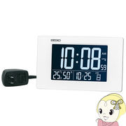 【AC電源式】 SEIKO セイコー 掛け置き兼用 電波時計 温度計 湿度計 DL214W