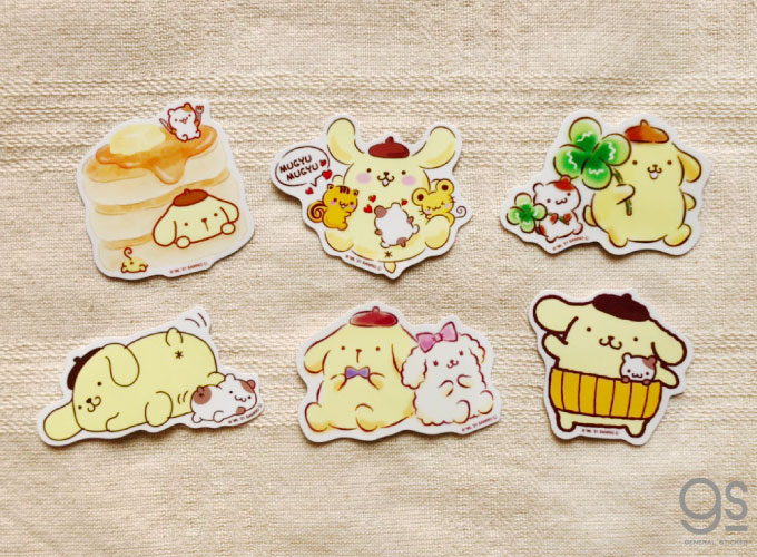 ポムポムプリン ミニステッカー むぎゅむぎゅ キャラクター サンリオ