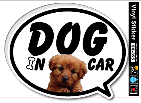 DOG IN CAR01 トイプードル ドッグインカーステッカー ペット 愛犬 SK395
