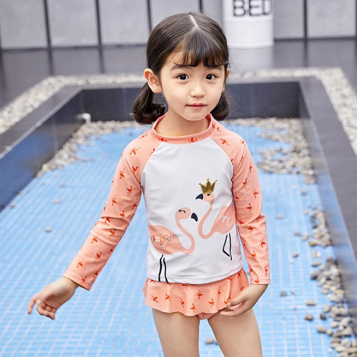 新作 子供服 水着 女の子 長袖 パンツ 2点セット 韓国子供服 キッズ 可愛い アパレル 香山 株式会社 問屋 仕入れ 卸 卸売の専門 仕入れならnetsea