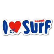 ハレイワハッピーマーケット ステッカー I LOVE Surf HHM086 おしゃれ ハワイ