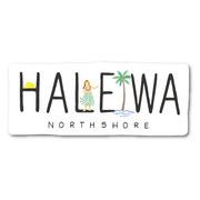 ハレイワハッピーマーケット ステッカー HALEIWA 横長 イラスト HHM085 おしゃれ ハワイ