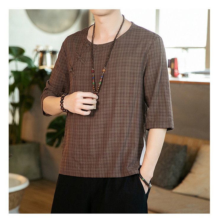 リネンtシャツ メンズ 半袖tシャツ Tシャツ 五分 綿麻tシャツ 無地 チェック柄 リネン アパレル 株式会社 Ouka Car Leasing 問屋 仕入れ 卸 卸売の専門 仕入れならnetsea
