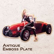 アンティークエンボスプレート HOT ROD GIRL★