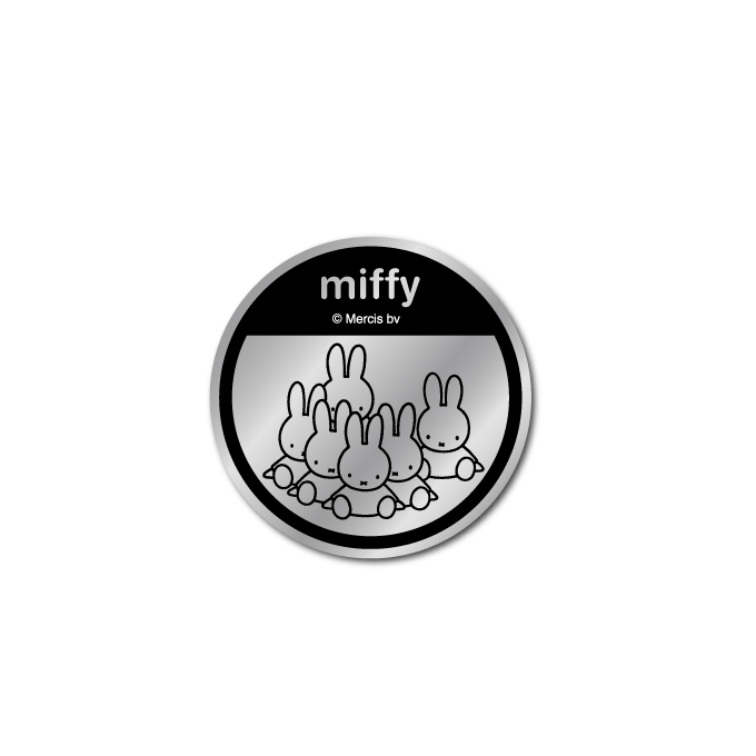 miffy ミッフィー 集合 シルバー 鏡面 キャラクターステッカー 絵本 イラスト かわいい うさぎ MIF011