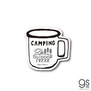 アウトドアステッカー アウトドアフリーク マグ CAMPING イラスト キャンプ CAMP OD29