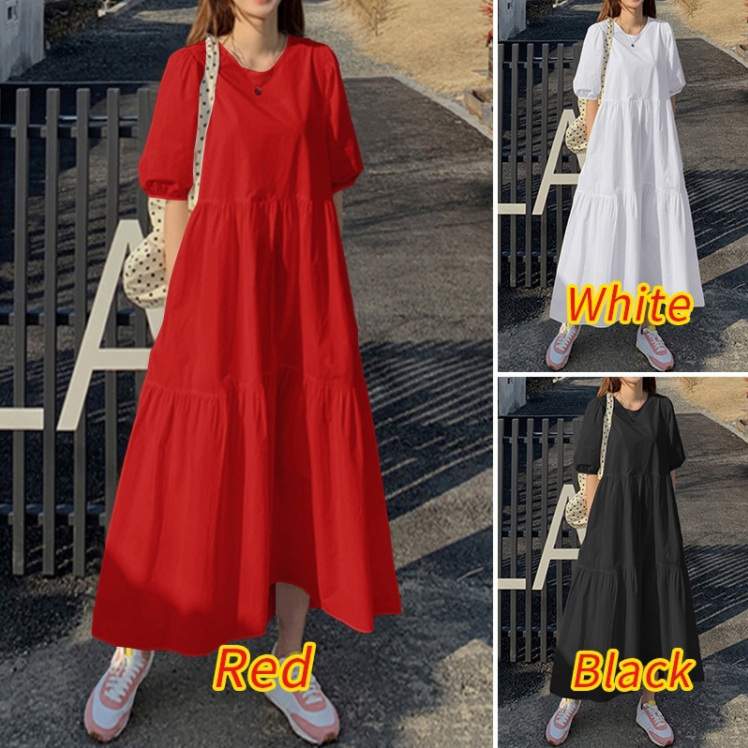 限定数量セール 春夏 ロングタイプ ゆったり マキシ ワンピース スカート 韓国ファッション レディース