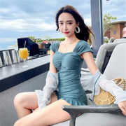 細みせ美人シルエット 韓国ファッション コンビネゾン スリム セクシー 2点セット長袖 温泉