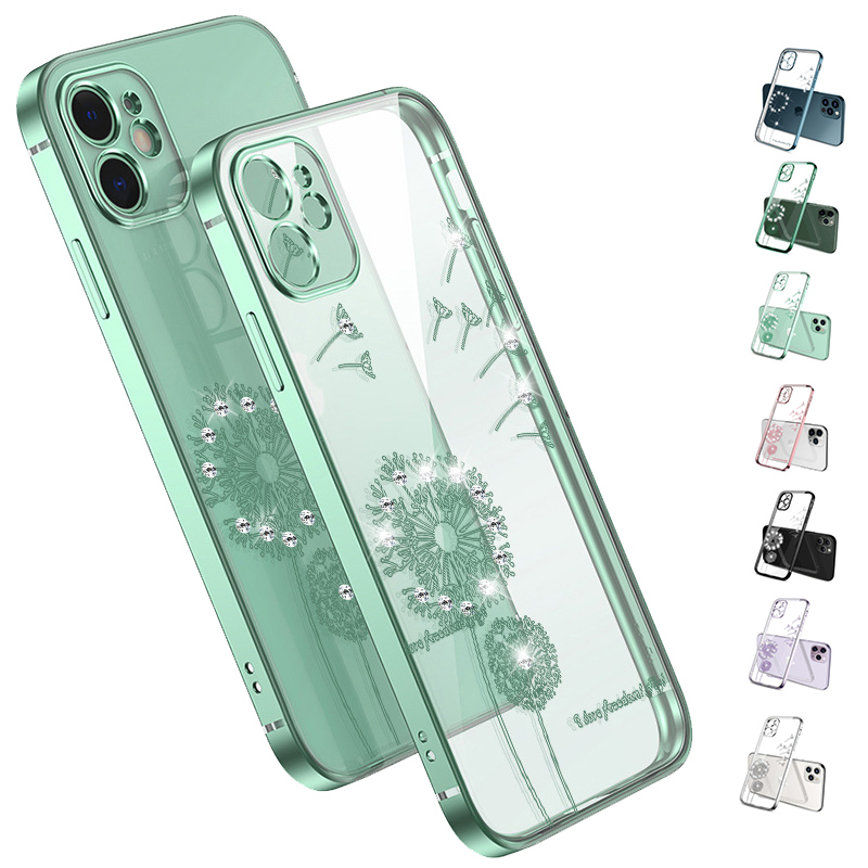 2021新作 キラキラ 透明  クリア TPU PC ケース アイフォン ケース  for iPhone 12 11 X pro mini