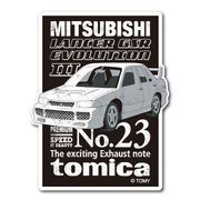 大人トミカステッカー mitsubishi lancer gsr evolution3 トミカ TOMICA 車 Mサイズ LCS850