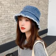 春夏　帽子　バケットハット　韓国ファッション　デニム帽子　漁夫帽