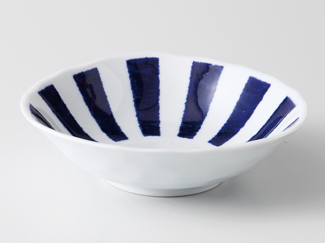 【SALE】藍染十草 変形小鉢　「波佐見焼」