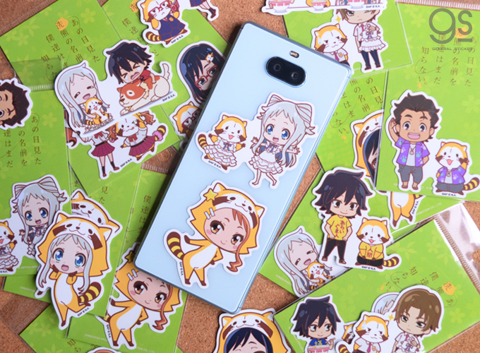 あの花 ラスカル イラストステッカー じんたんとめんまとパトラッシュ あらいぐま アニメ コラボ Rasah010 雑貨 株式会社 ゼネラルステッカー 問屋 仕入れ 卸 卸売の専門 仕入れならnetsea